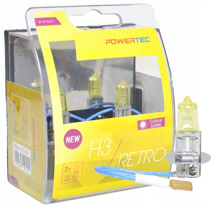 

H3 Żarówki Żółte Retro x2 M-tech 3200K H3 55W