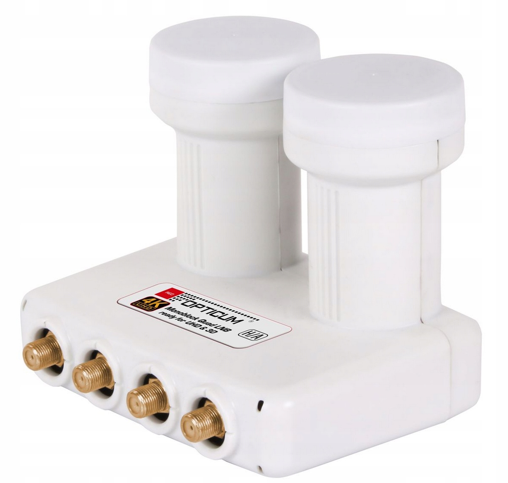 Konwerter Opticum Monoblock Quad - 2 satelity dla 4 dekoderów Astra Hotbird Stan opakowania oryginalne