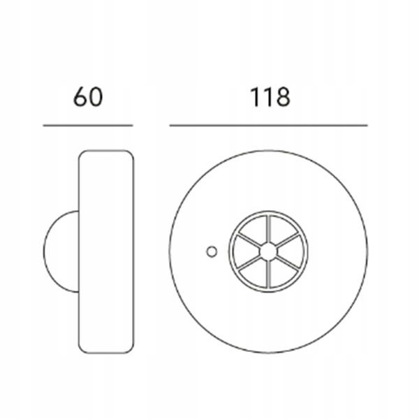 CZUJNIK RUCHU ZMIERZCHU SUFITOWY 360° SENSOR LED Typ czujnik