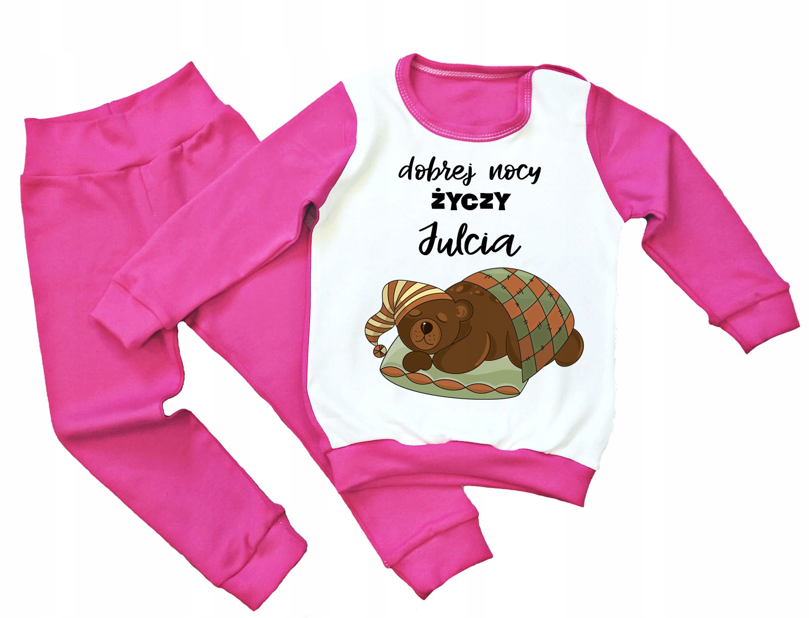 

Piżamka dziecięca Śpiący Miś z imieniem dziewczyn