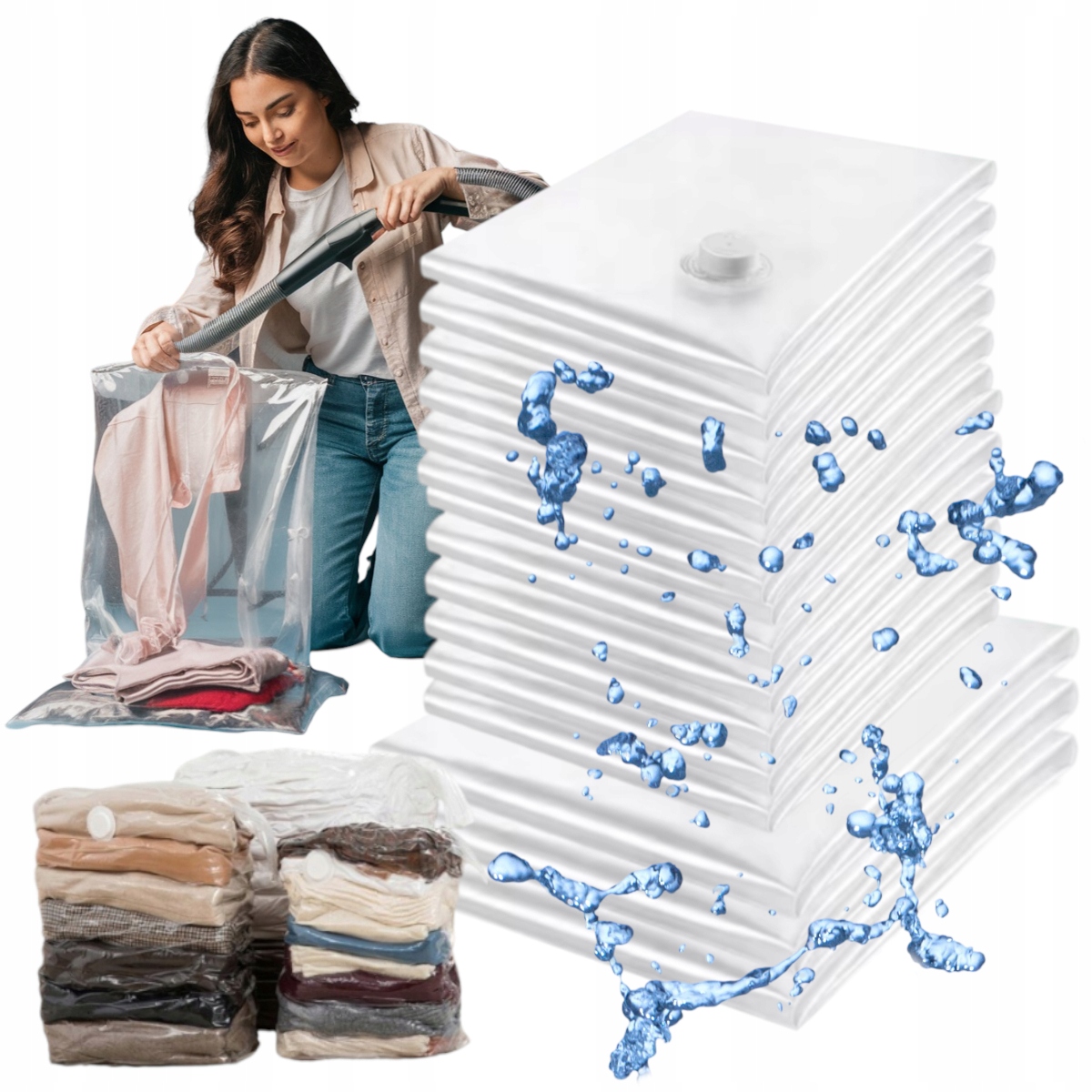 Levně Vakuové Pytle Na Oblečení 12 ks 40x60, 3 ks 50x70