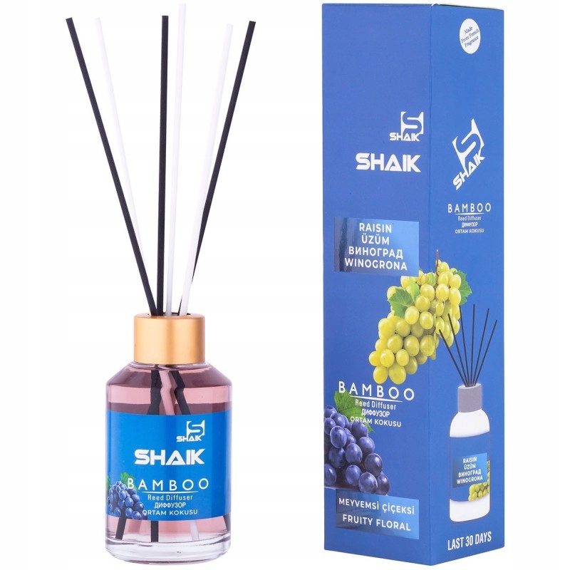 ZAPACH DO DOMU DYFUZOR SHAIK PATYCZKI WINOGRONA