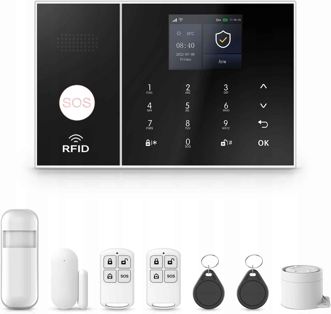 Domový alarm Pgst PG108 WiFi Gsm, snímač pohybu