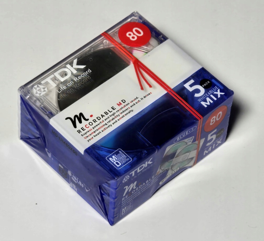 Diskety Minidisc Tdk MD-UM80X5S MD Fólie 5 Ks Vyrobené V Japonsku