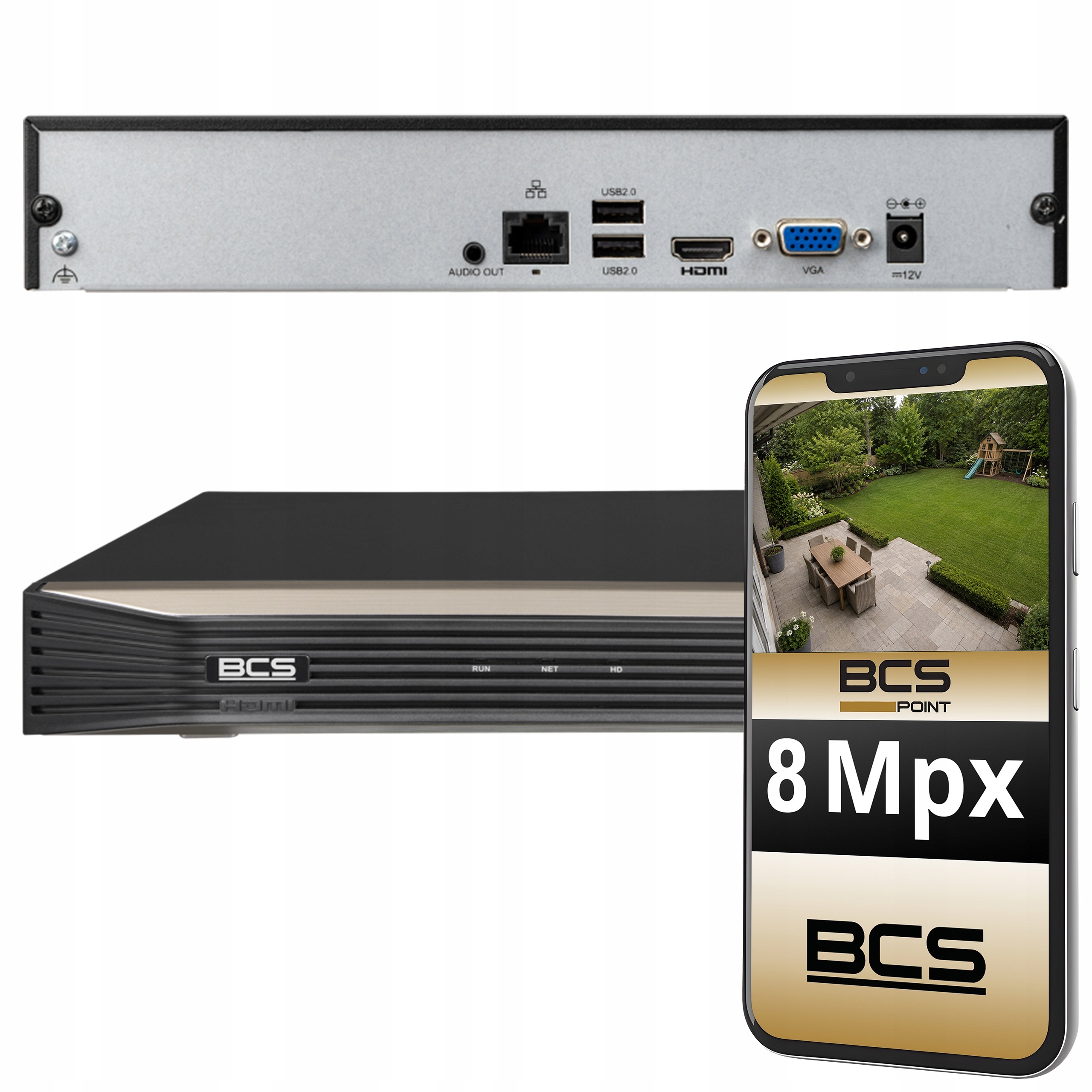 Rekordér Pro Ip Kamery Bcs Point 8 Kanálů 8 Mpx Onvif Hdmi Vzdálený Náhled