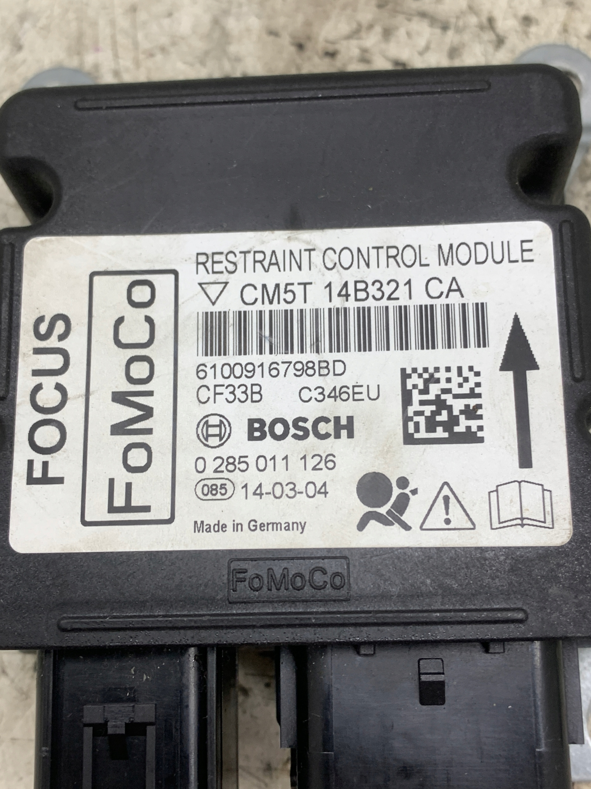 SENSOR Module Airbag AIR BAG 0285011126 FORD FOCUS MK3