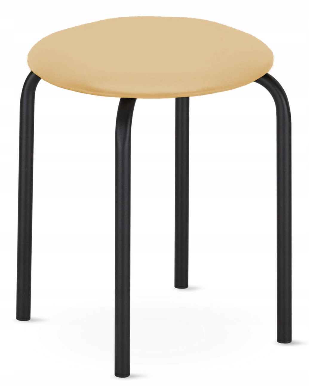 BEŻOWY Taboret stołek metalowy CHICO-BL Nowy Styl