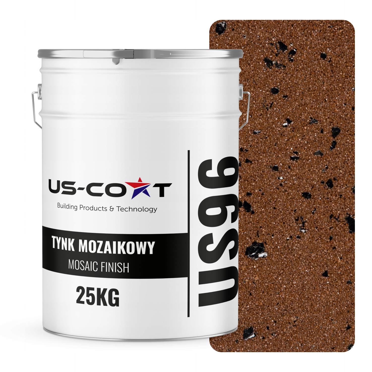 Mozaiková Omítka Mozaika 25 Kg Hnědá S Černou Slídou M94 Ozdobná Pryskyřičná