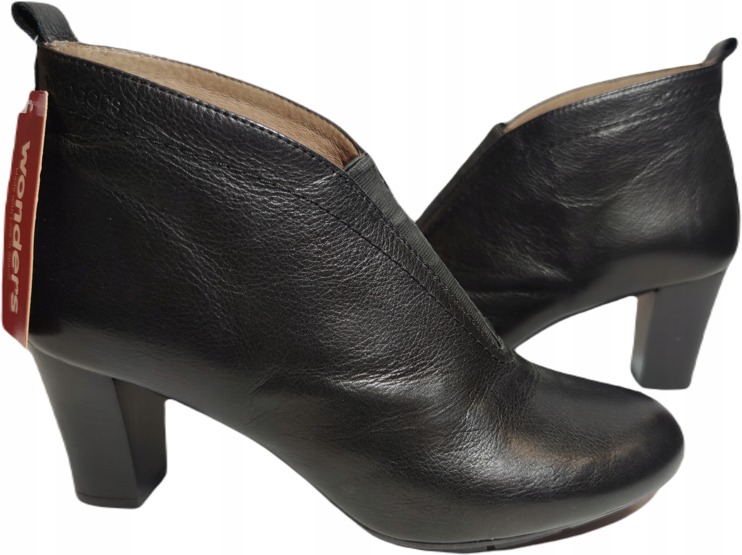 Zasouvací Kotníkové Boty Na Podpatku Wonders I-4127 VEL.38