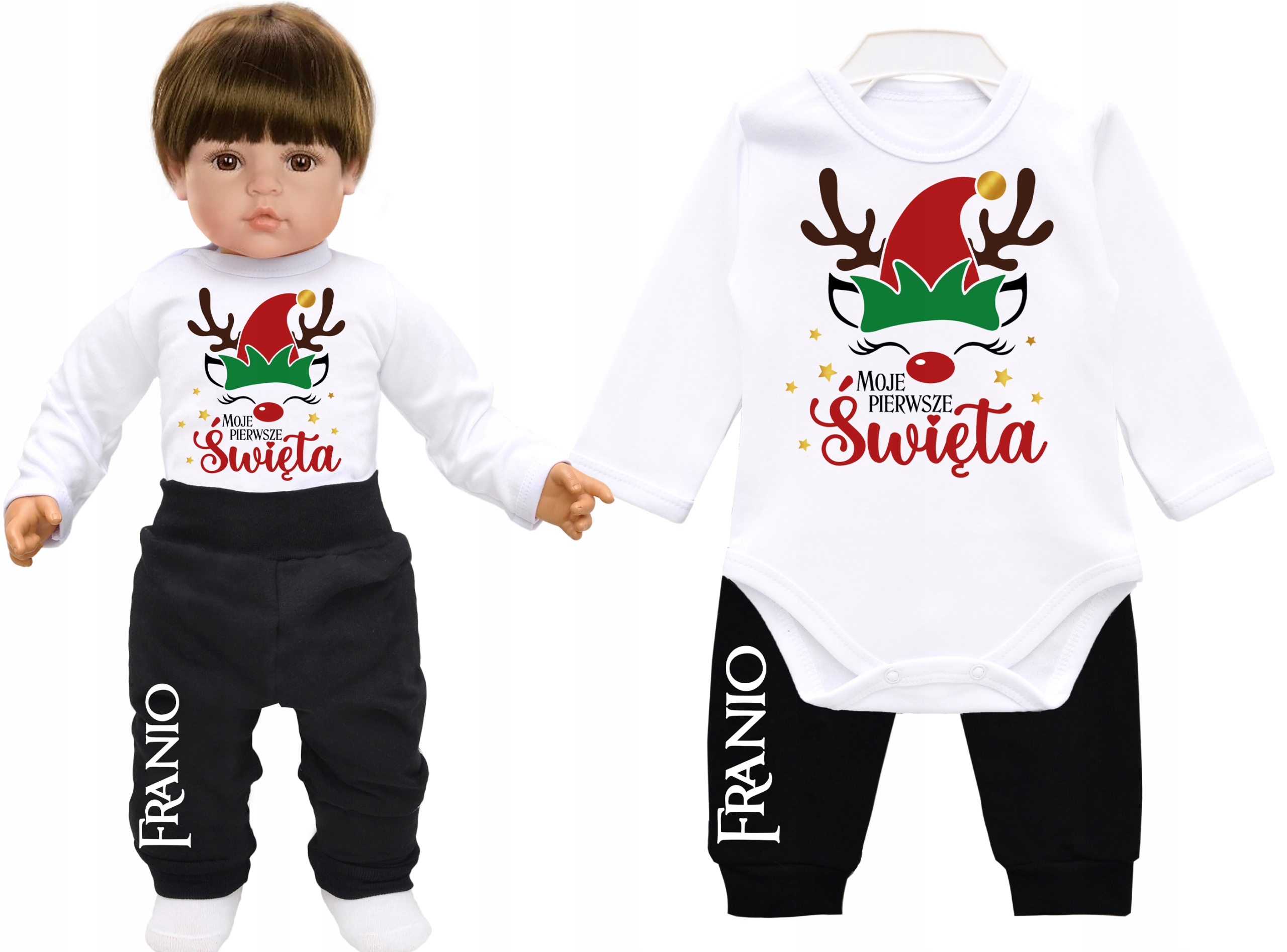 

Komplet Moje Pierwsze Święta Renifer Imię 86