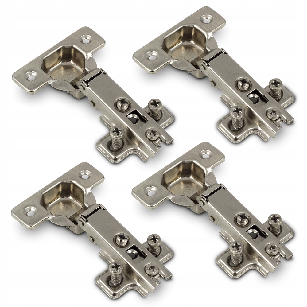 

4 x Zawias Meblowy Nakładany Z Prowad. Euro 10%