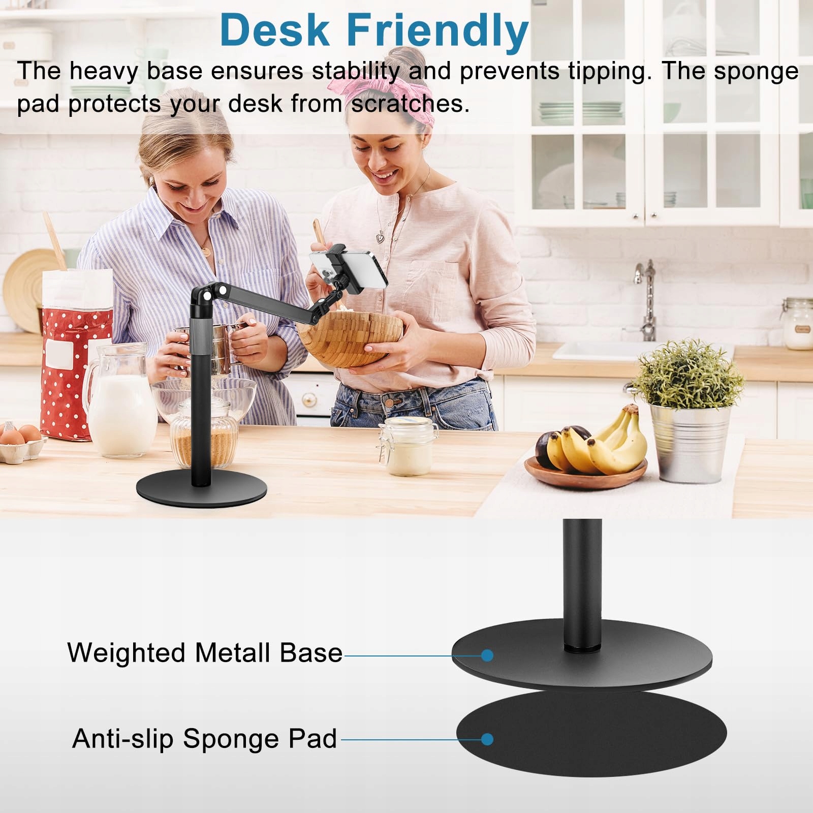 UNIVERSAL Uchwyt Na Telefon Stojak Na Biurko 360° Do iPhone Samsung Huawei — miniatura 4