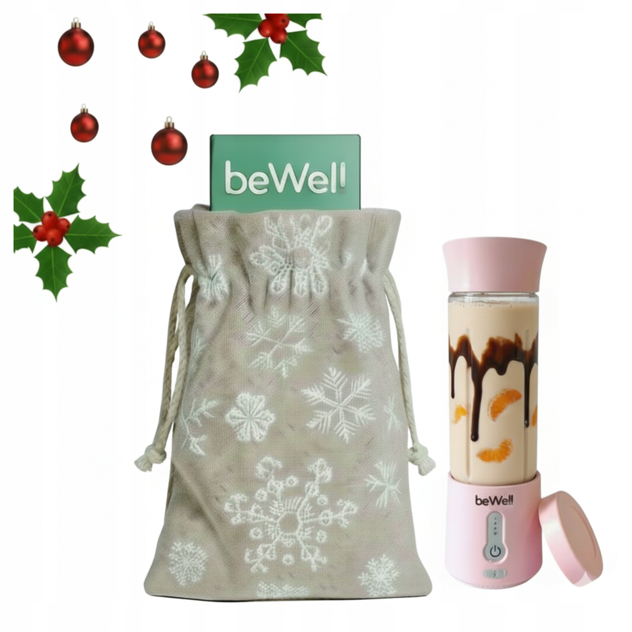 Kalichový mixér Přenosný bezdrátový beWell na Usb dárková taška