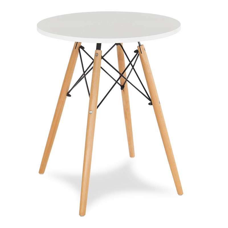 Stół klasyczny stylowy 60cm biały okrągły S350 SEN