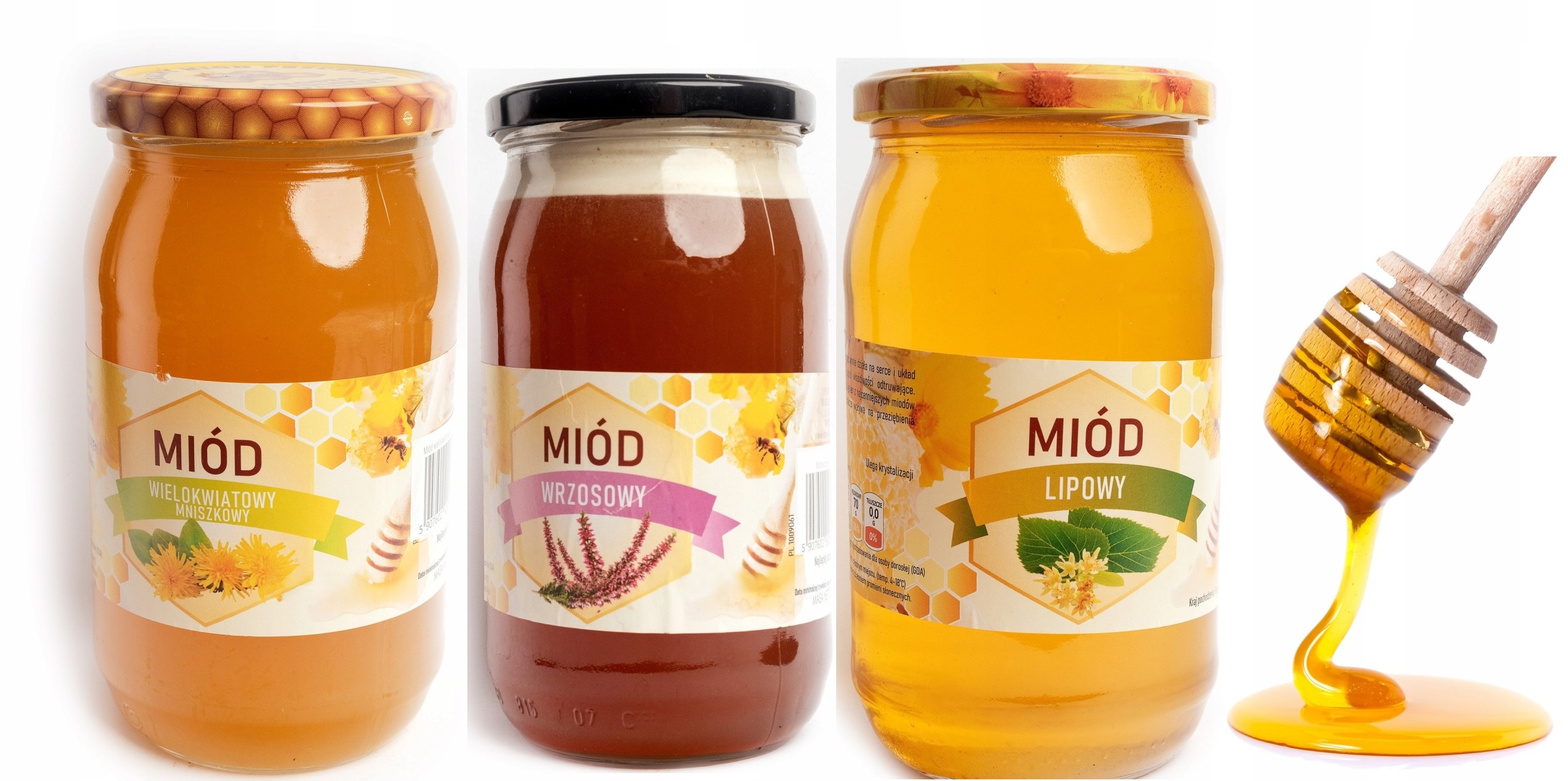 Med Velký Pampeliškový Vřesový Lipový Sada Nektar Pl 1,1 kg Dárek