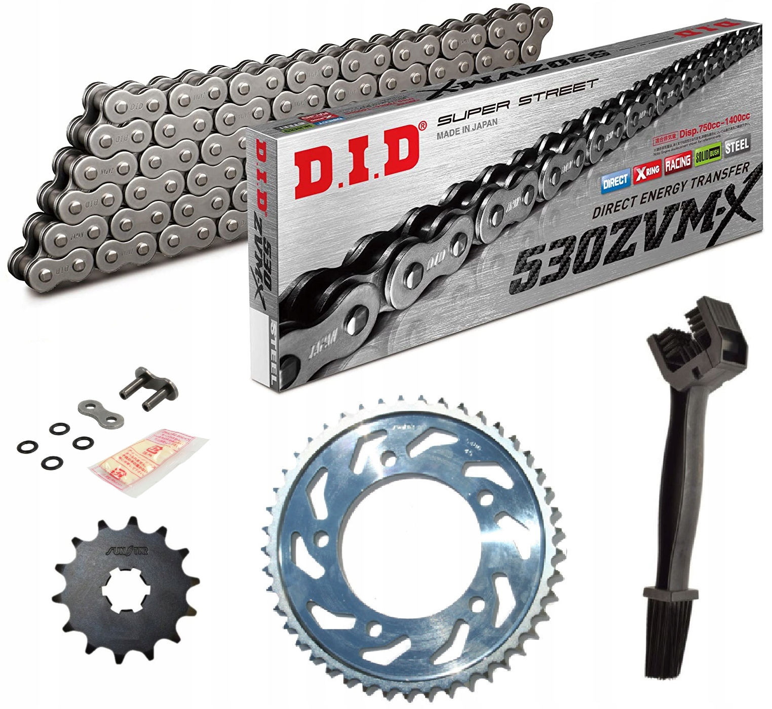 ZESTAW NAPĘD-OWY DID+SUN SUZUKI GSX1300 B-KING