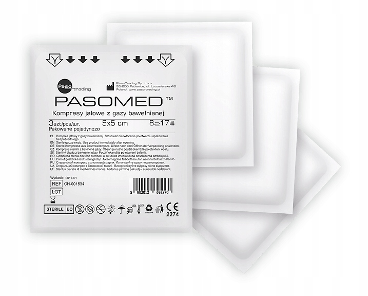 

Kompresy jał. Pasomed 17 nit. 8 warstw. 5c