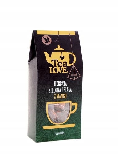 Čaj Tea Love zelený & bílý s mangovou pyramidou (15 ks)