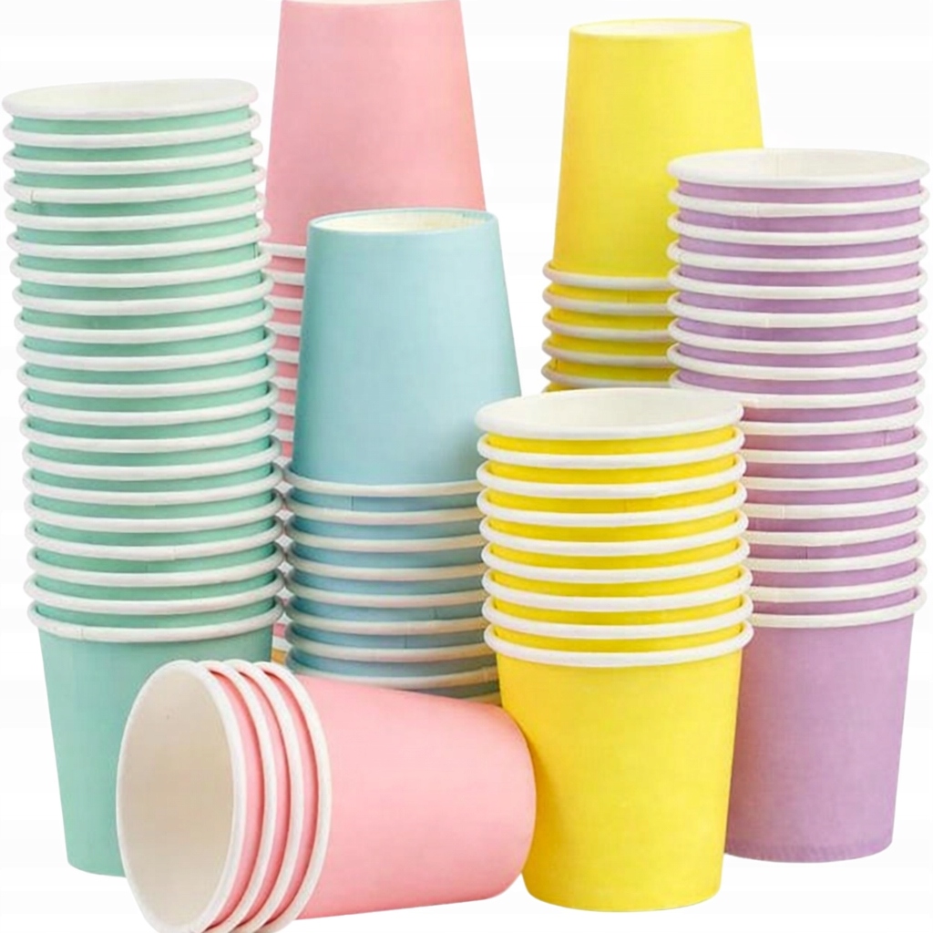 БУМАЖНЫЕ СТАКАНЧИКИ УСТРАНИМЫЕ ДРУЖЕСТВЕННЫЕ К ЭКО КРАСОЧНЫЕ ДЛЯ КОФЕ ЧАЯ 50 ПК 250