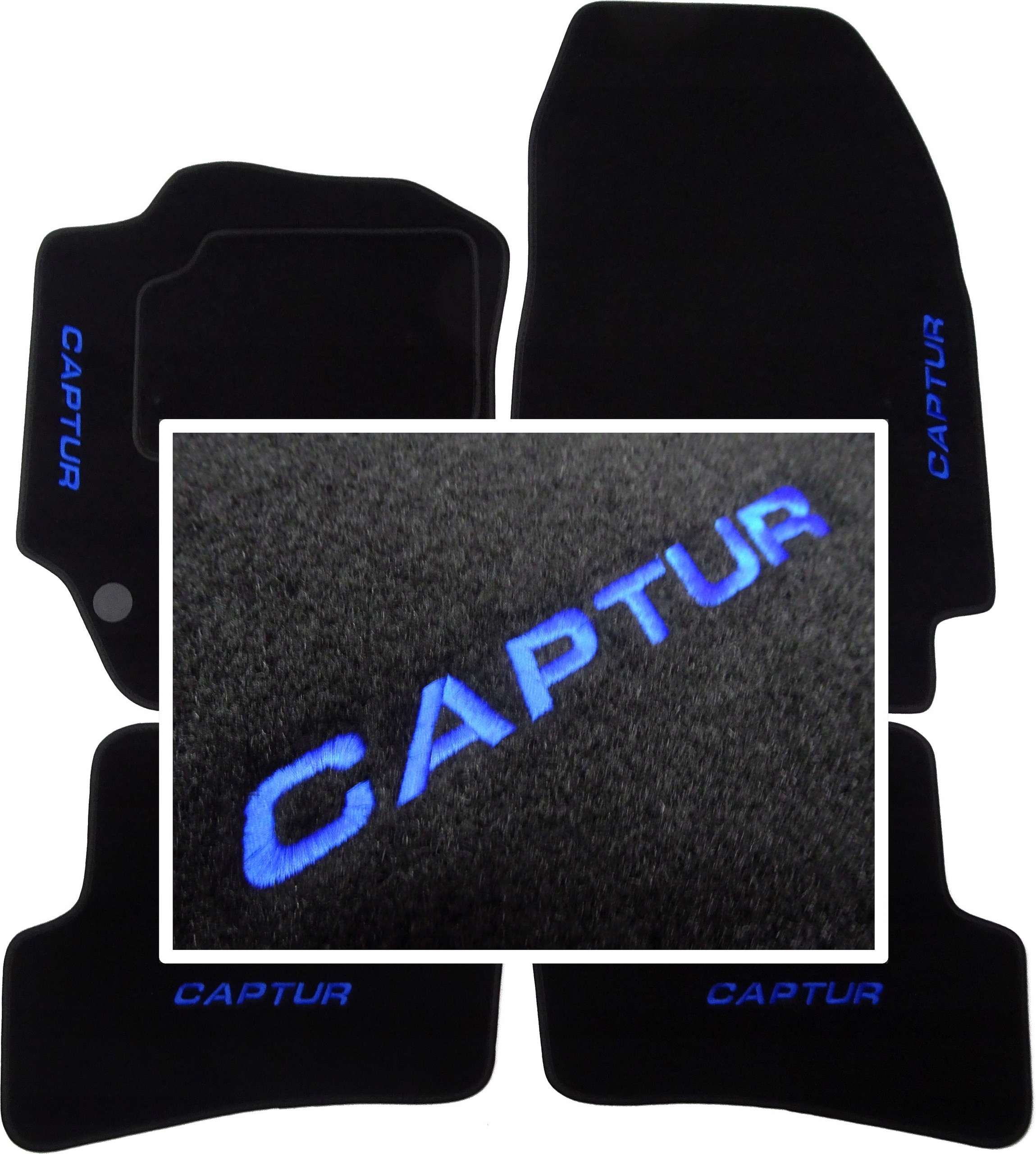 Renault Captur 13-19r. коврики CLASSIC + вышивка CH4