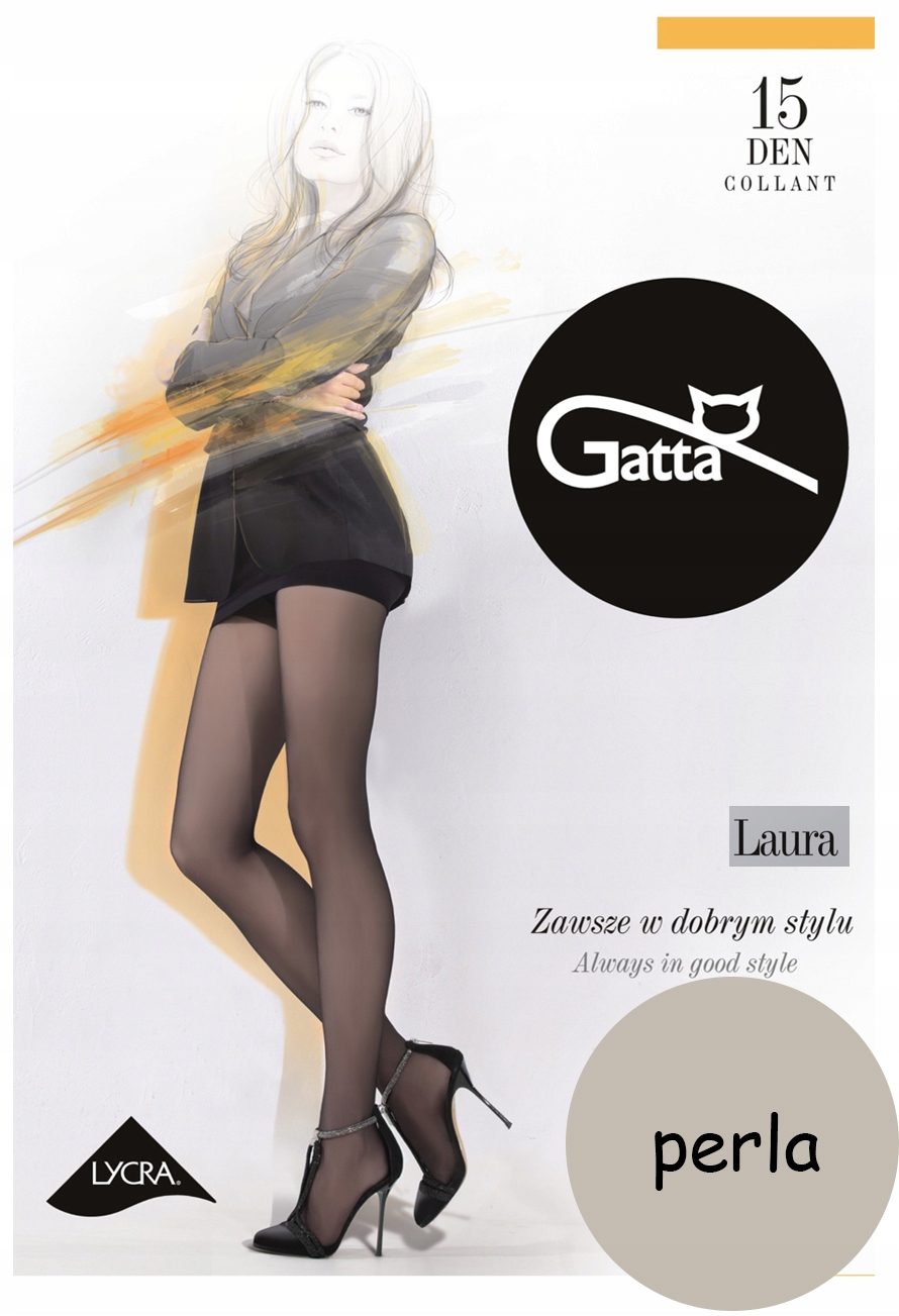 

Gatta rajstopy Laura 15 den Lycra perla 3 M