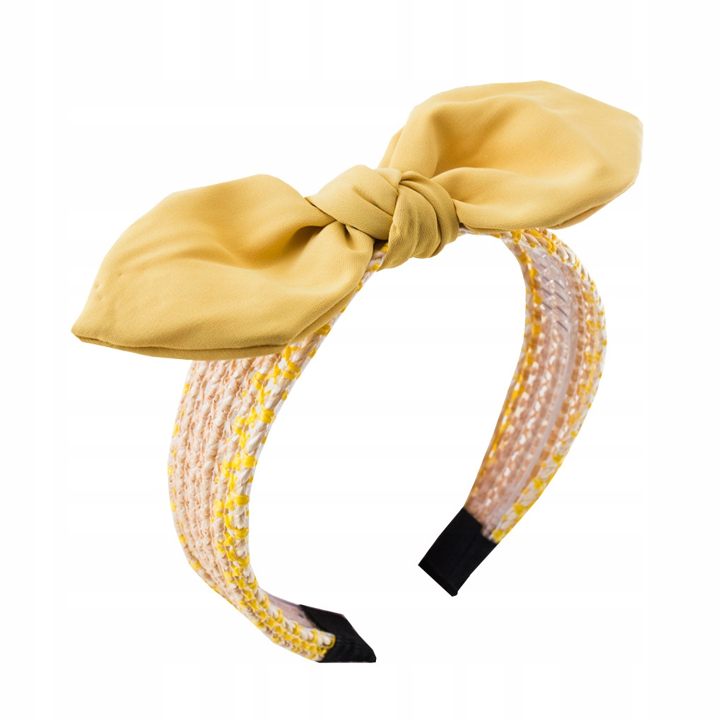 

Opaska do włosów rattan węzeł kokardka bow rafia