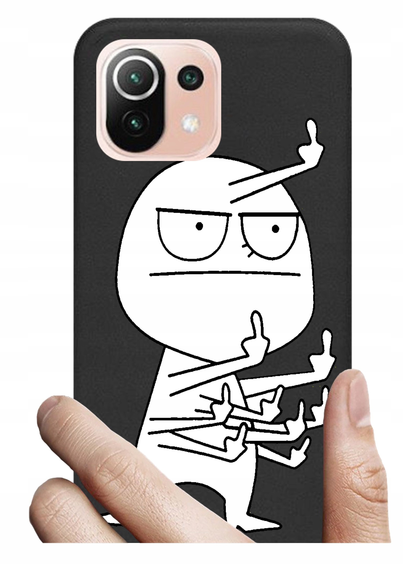 

Etui czarne matt do Xiaomi Mi11 Lite wzory nadruk