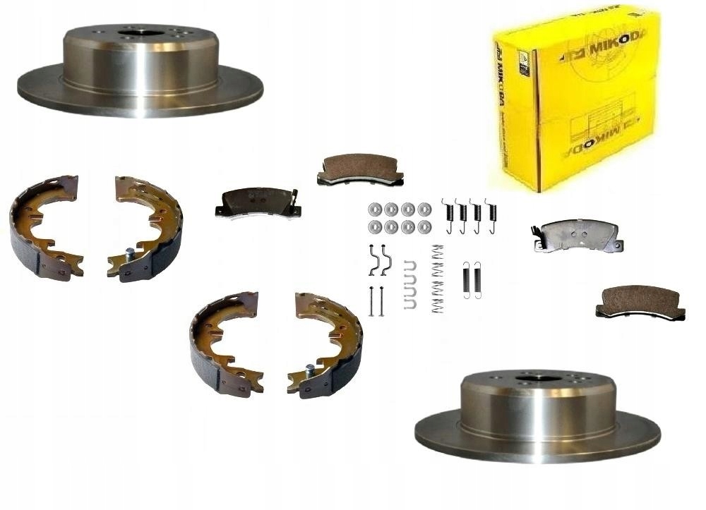 Kotouče Brzdové Čelisti Toyota Avensis T22 1997-2001 Zadní Sada 288 MM