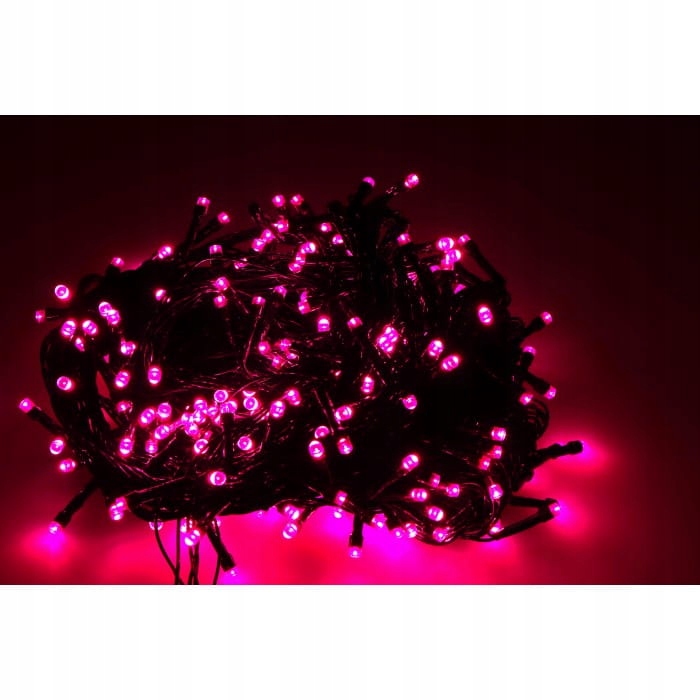LAMPKI CHOINKOWE MOCNE 200 LED RÓŻOWY PROGRAMATOR Marka inna