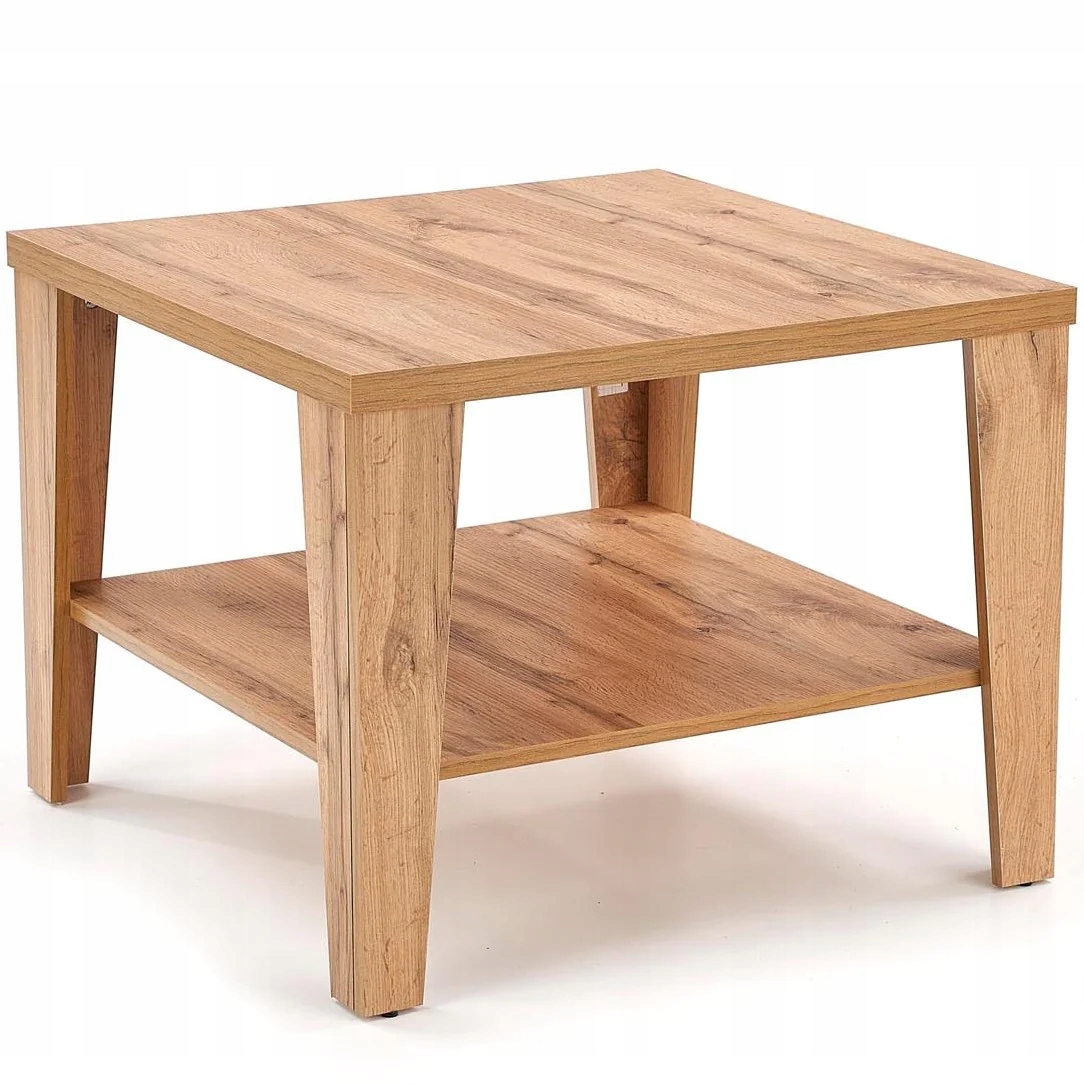 

Stolik Kawowy Ława z Półką Manta Kwadrat Dąb Wotan