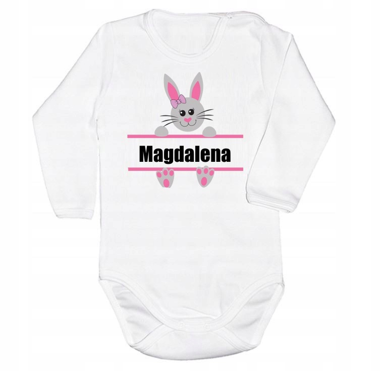 

Body niemowlęce Wielkanoc Zajączek+imię 86
