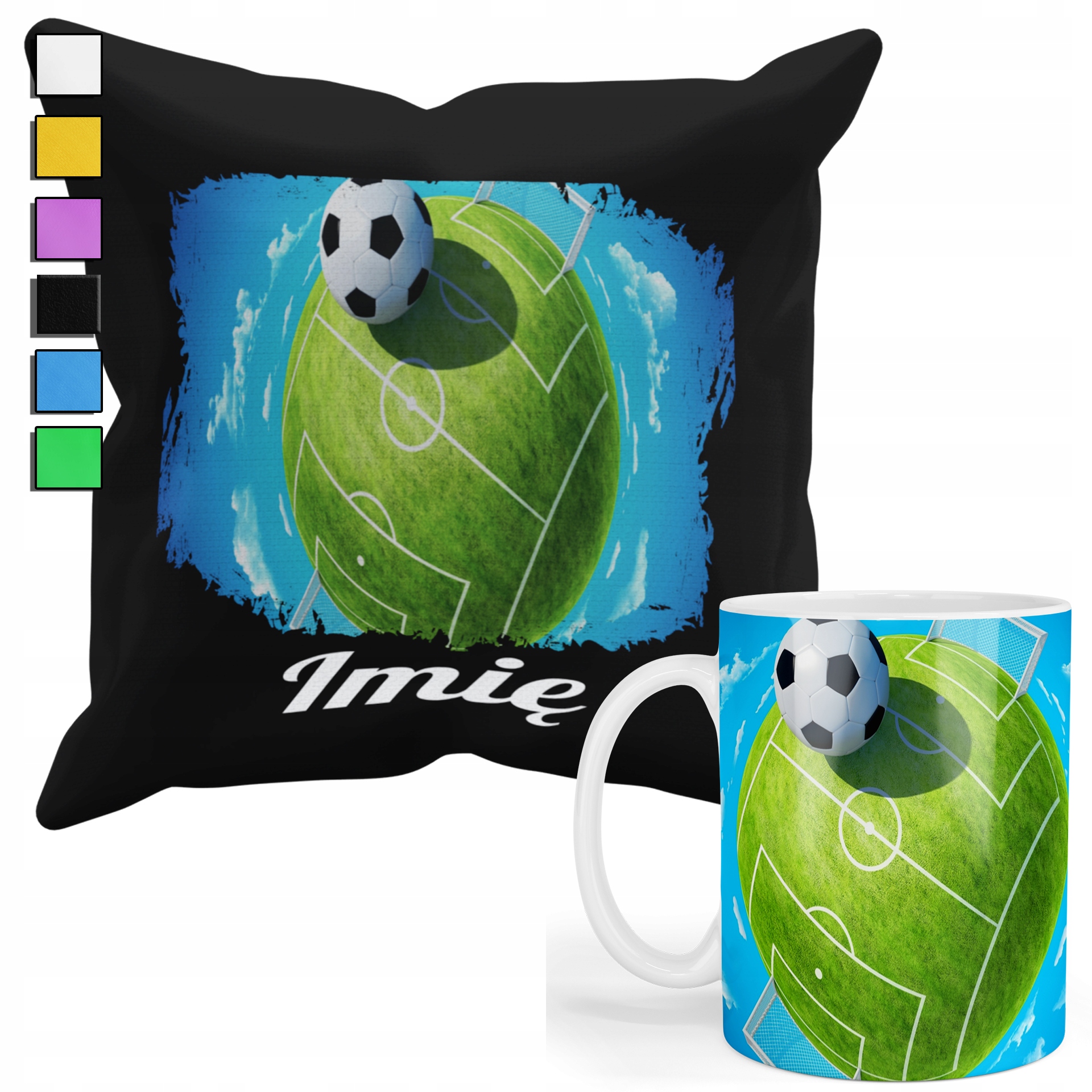 Sada Hrnku Polštář S Povlakem Na Polštář Dárek Pro Fanouška Fotbalu, Hřiště Jméno