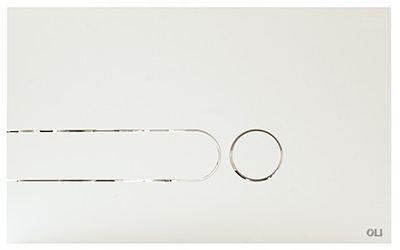 Splachovací tlačidlo pre koleso Slim biele