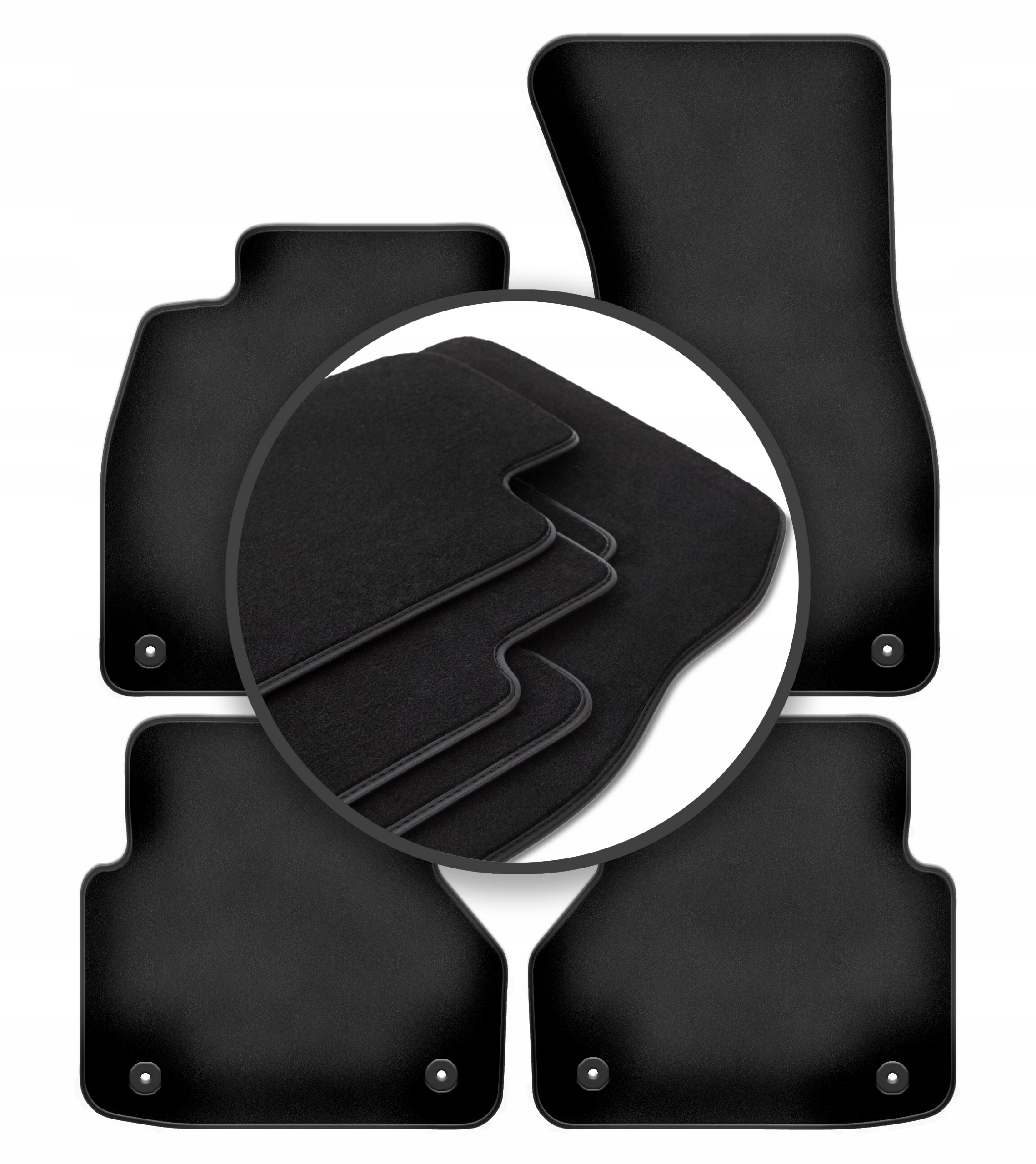 Dywaniki samochodowe premium do: Audi A6 C8 avant, kombi, sedan (2018-)