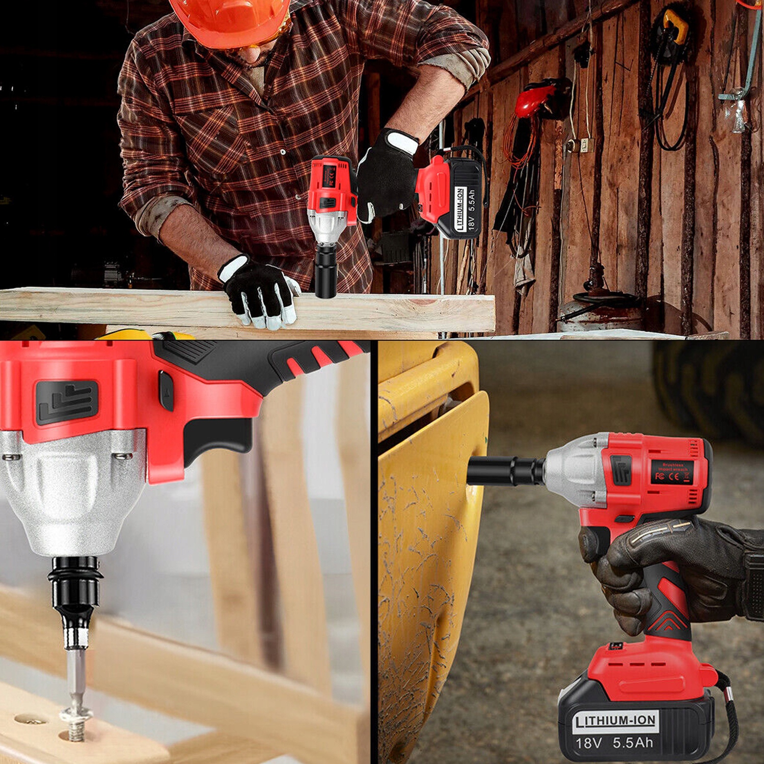 ZESTAW KLUCZ UDAROWY AKUMULATOROWY DO KÓŁ 1/2'' 650Nm + NASADKI WALIZKA Marka bez marki