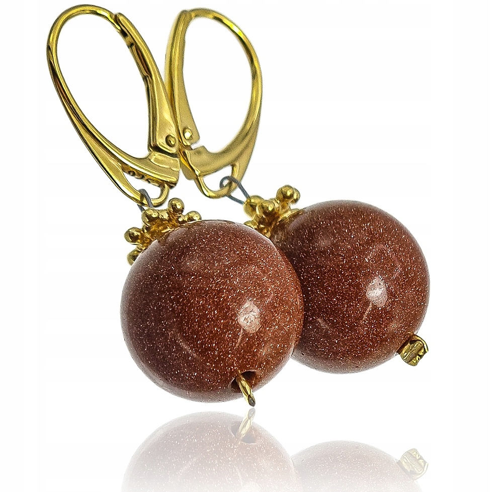 Pisek Pouště Krásné Náušnice Zlaté Stříbro