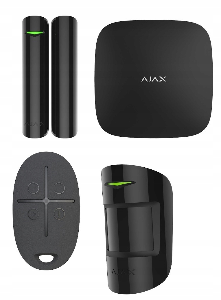 Bezdrátový alarmový set Ajax Hubkit Černý