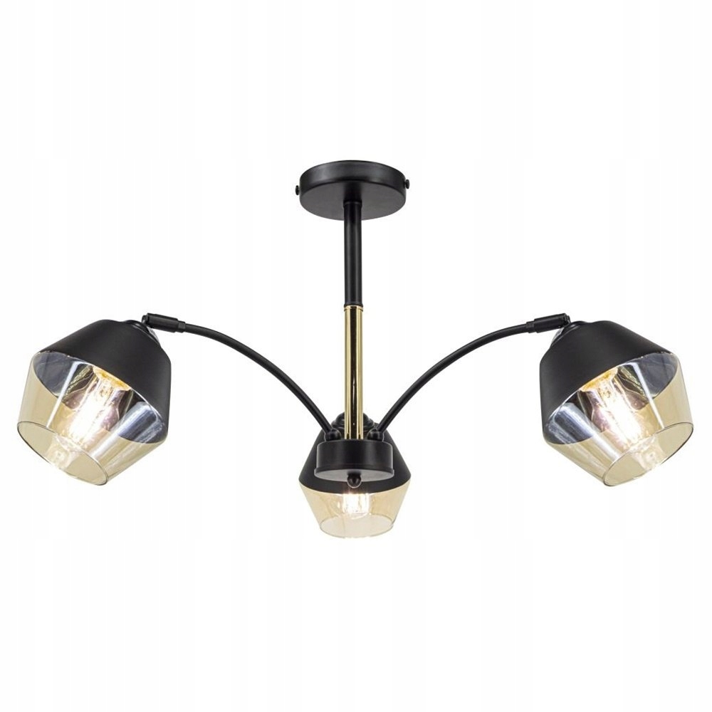 Stropná lampa Newada 2202/3 čierna Elem
