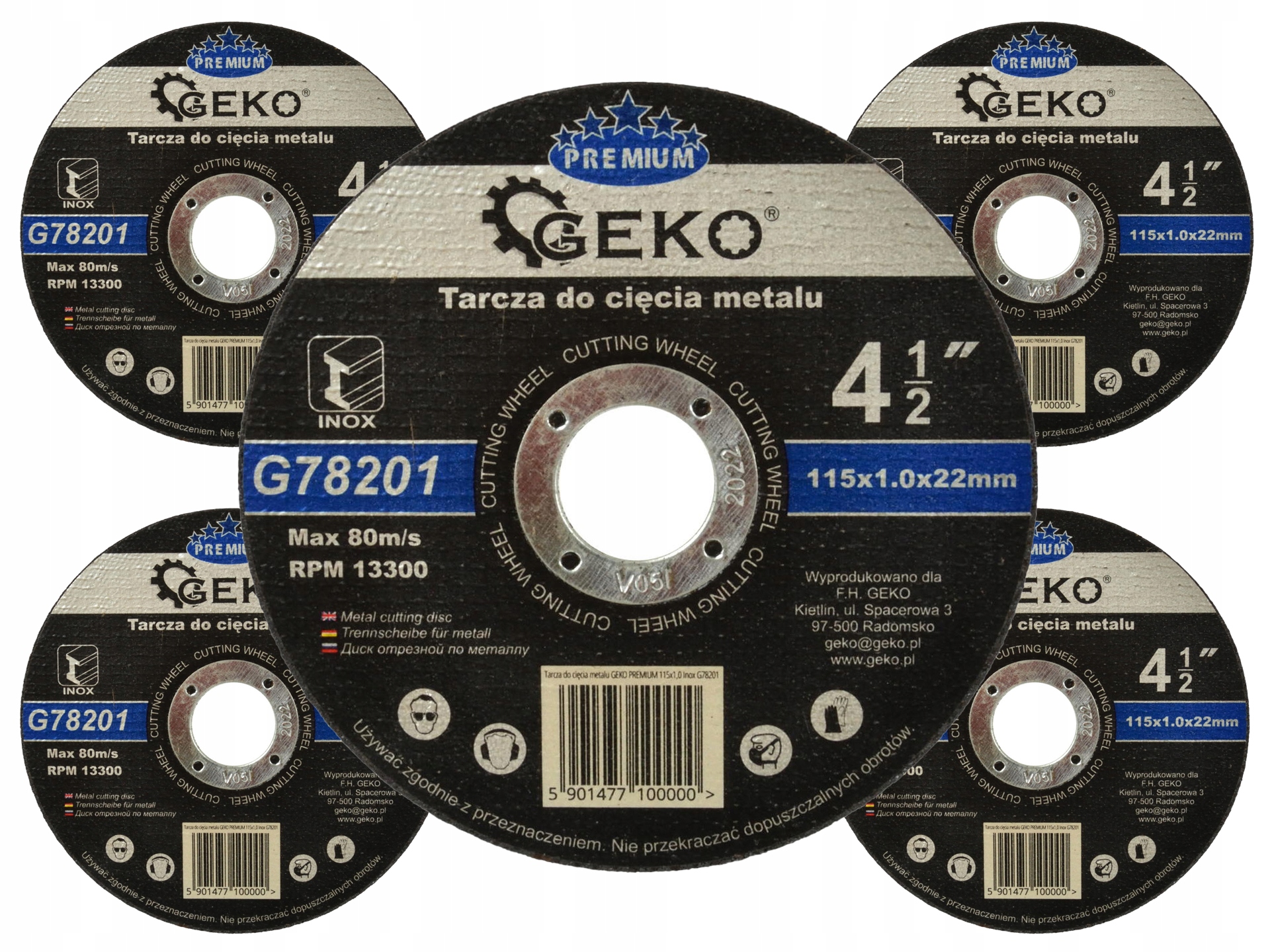 

Tarcze Do Cięcia Metalu 5szt. 115x1mm Premium Inox