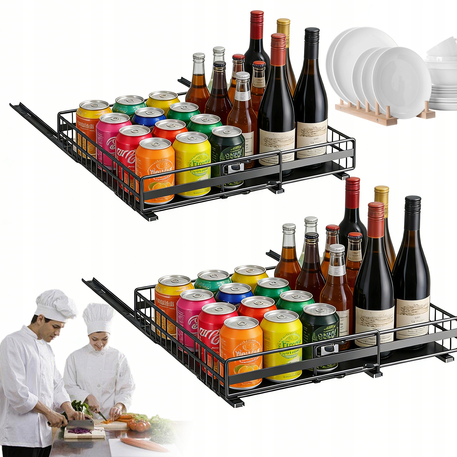 2 Ks Samolepicích Teleskopických Zásuvek Bez Vrtání Do Skříně