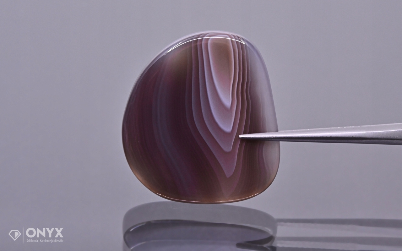 Agát Botswana konvexní nepravidelná destička 26,5x24 mm