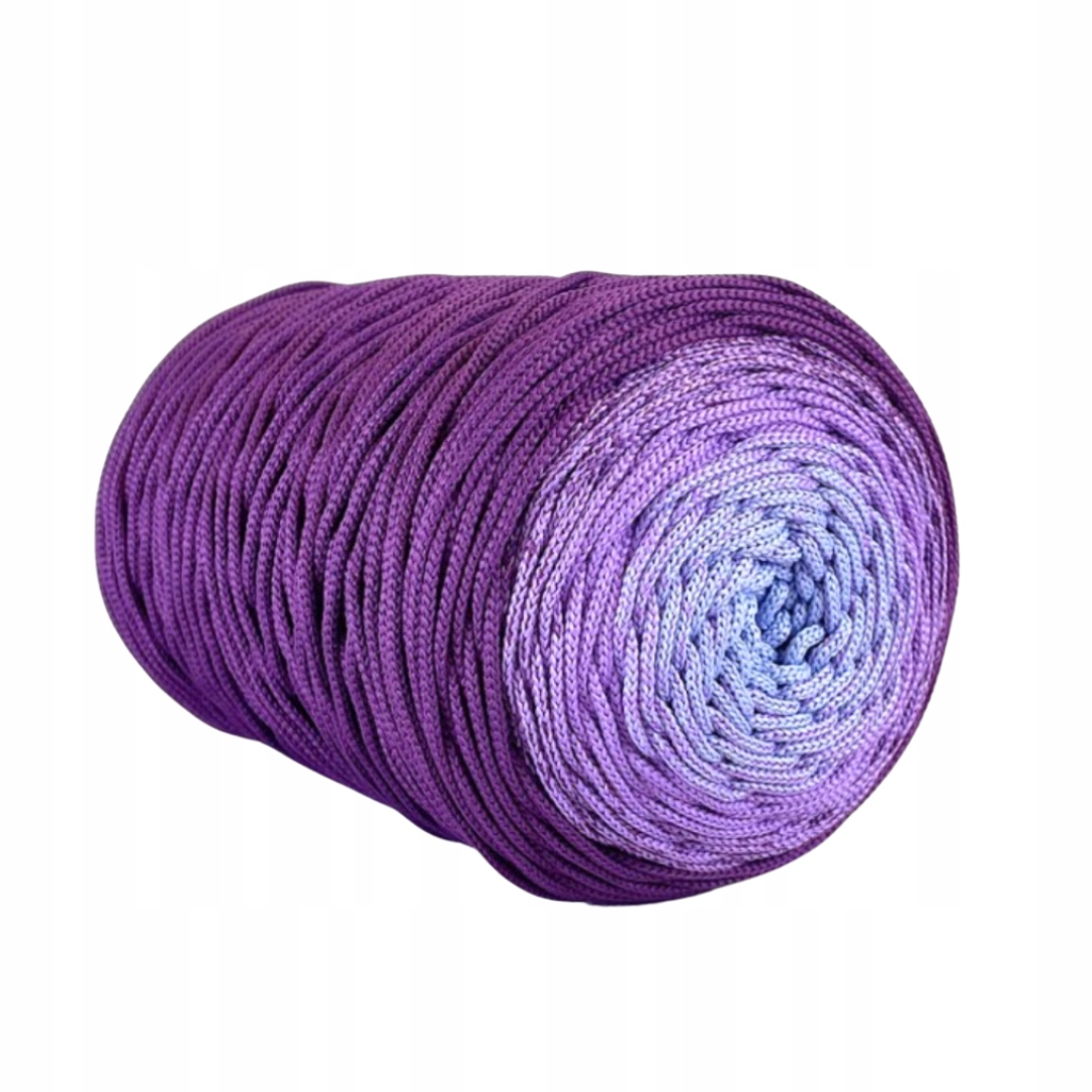 Polyesterová šňůra Ombre švestková/lila/modrá 3 mm – 260 m