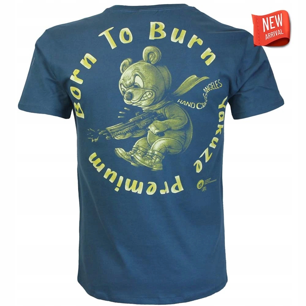 Tričko Yakuza Premium 3908 modré Born to Burn