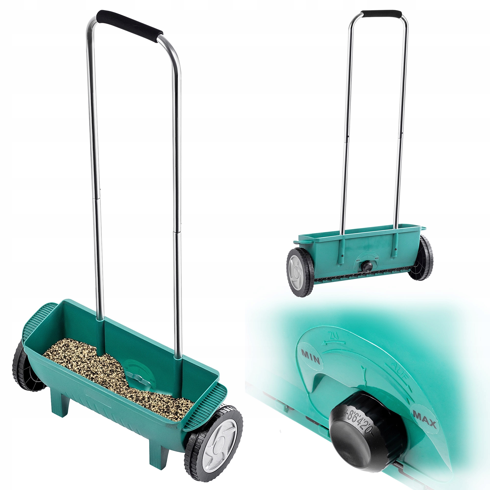 Secí Stroj Na Trávy Zeleniny Ruční Rozmetadlo Hnojiva Semen Soli Rozmetadlo 12 L