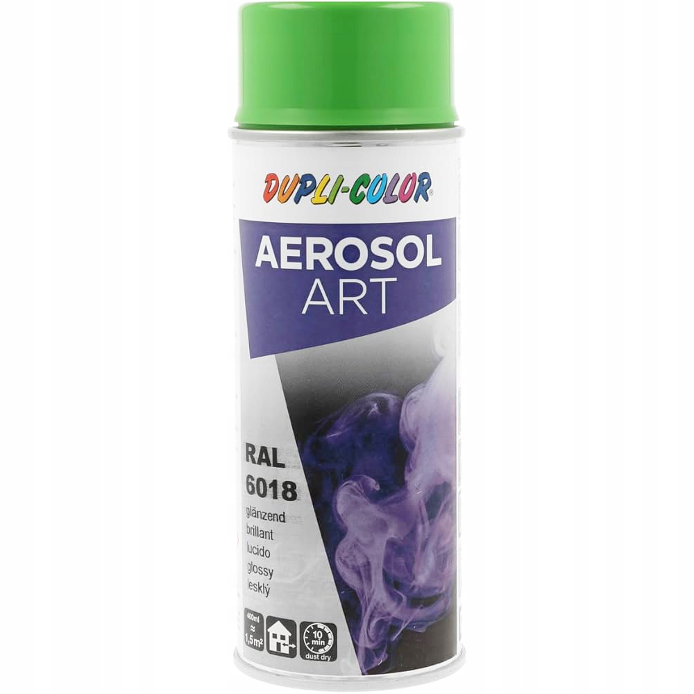 Dupli Color Lakier Akrylowy Spray Ral 6018 Jasny Zielony Połysk 400ML