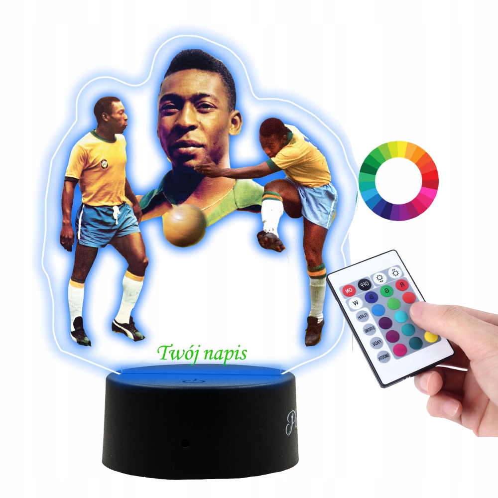 

Lampka Na Biurko Uv Legenda Piłki Pele Plexido