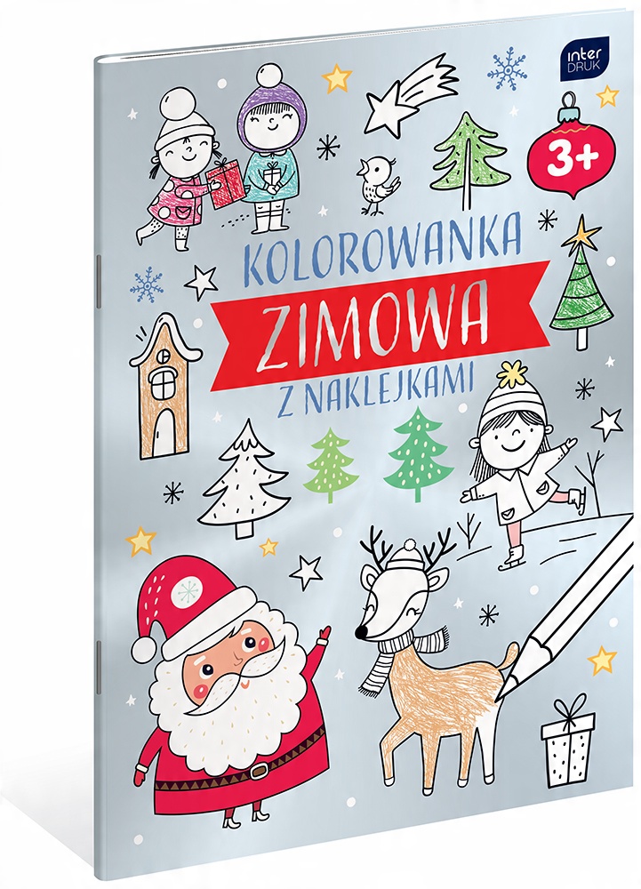 

Kolorowanka Zimowa Interdruk Z Naklejkami A4 3+