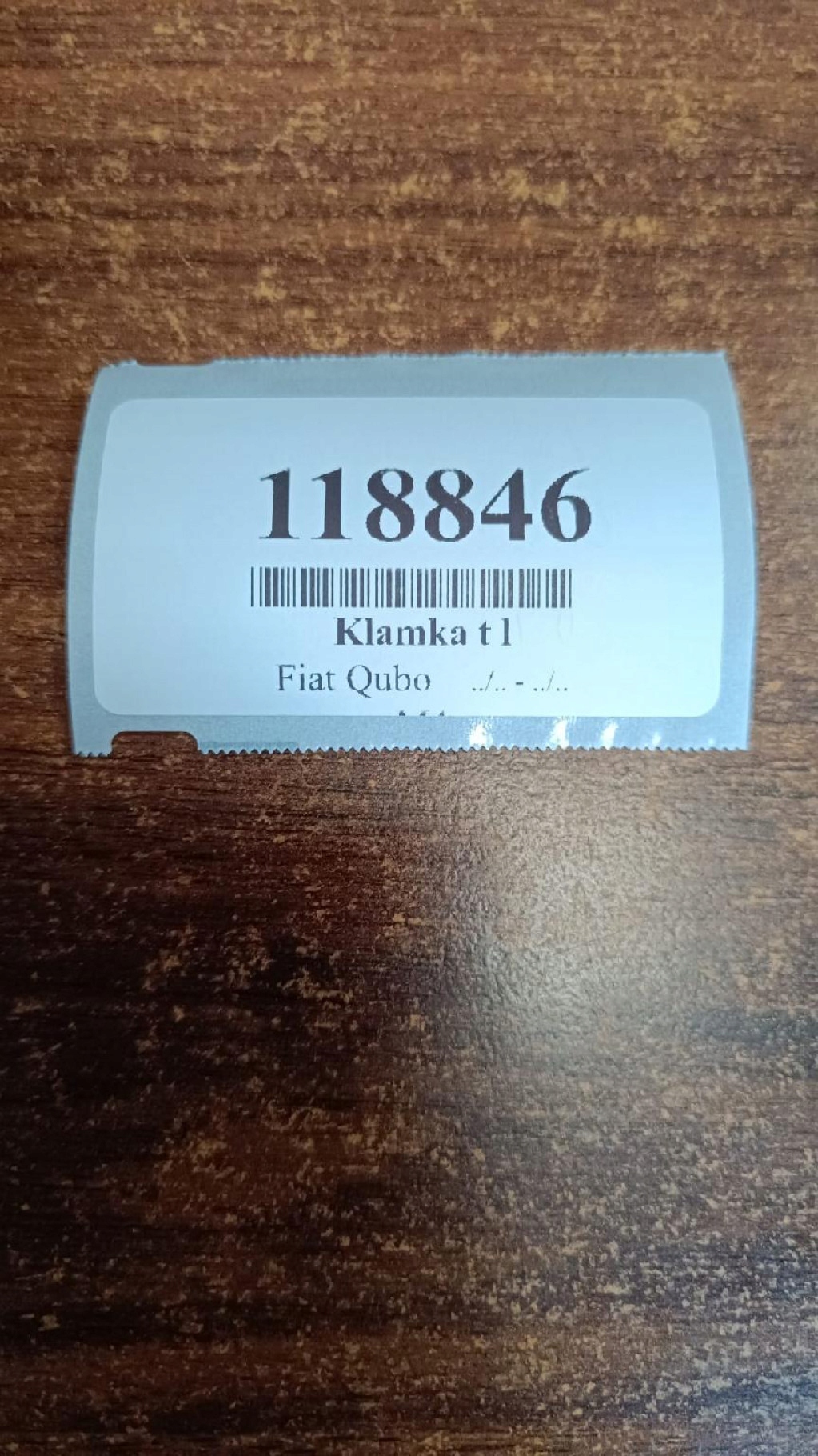 FIAT QUBO handle left rear part