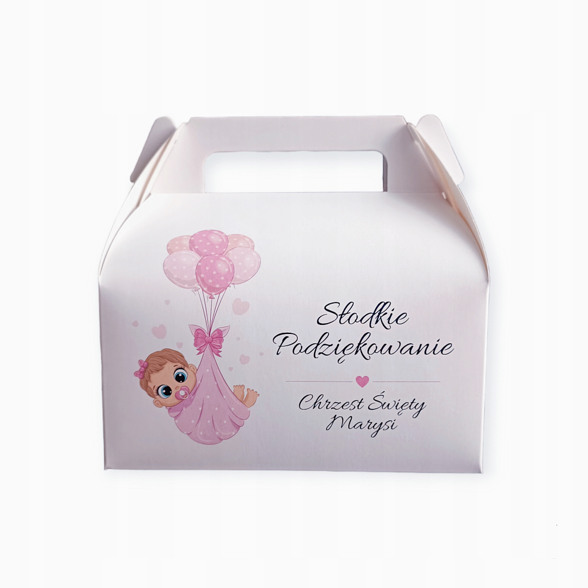Pudełka na ciasto CHRZEST dziewczynka WZORY