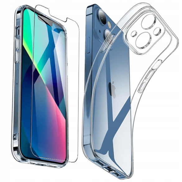

Etui do iPhone 13 14 Silicone Case Szkło 9H